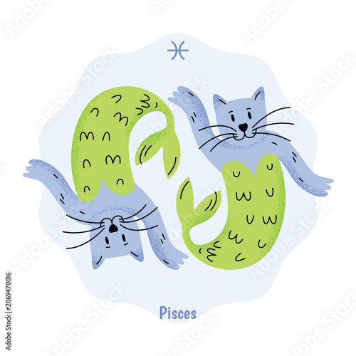 Pisces Cat Zodiac Sign Grain Color