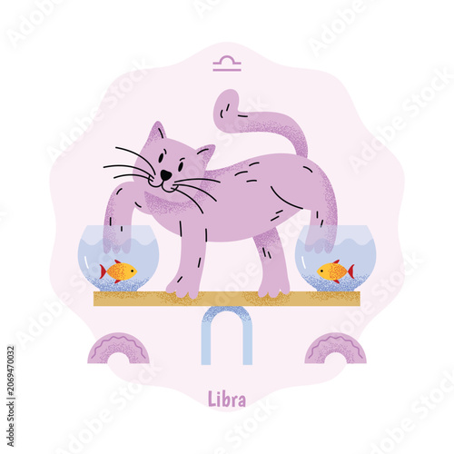 Libra Cat Zodiac Sign Grain Color