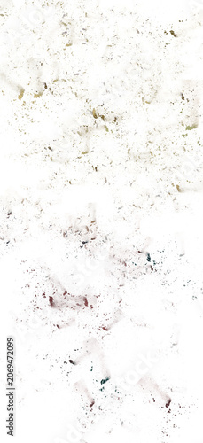 Transparent PNG overlay with scattered grunge splatter marks in brown and muted gray, designed for layering over photos and designs. Vertical/portrait orientation