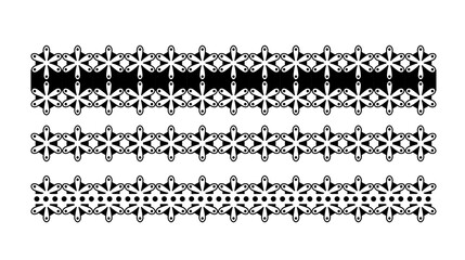 black and white borders