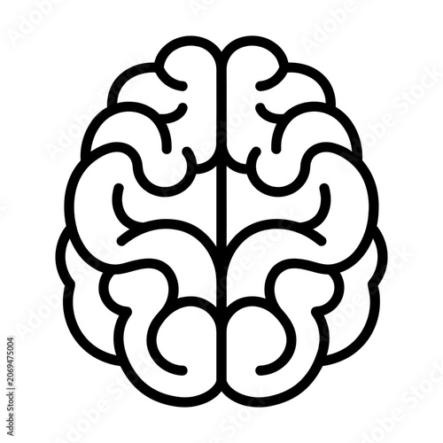 фотографія Human Brain Medical Scan Icon for Neurology