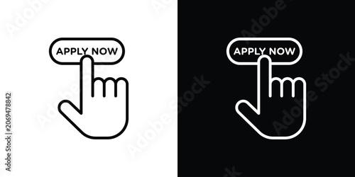 Cuadro en lienzo Apply icon line vector collection