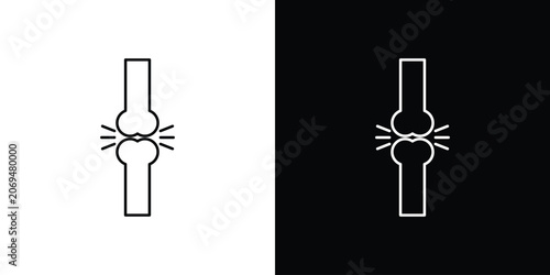 Tableau sur toile Joint icon line vector collection