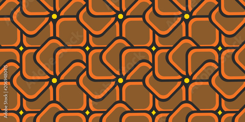 Retro Halloween background vector with abstract geometric square shapes in orange and brown.