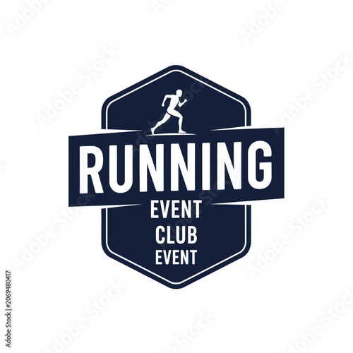 Running Event Club Logo Design For Sports And Fitness Promotion Graphics