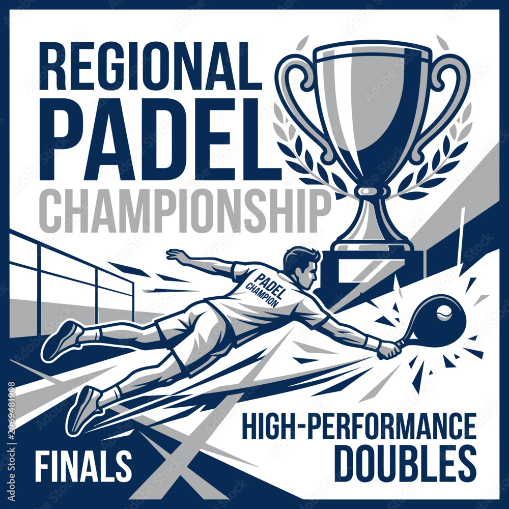 Obraz premium Regional Padel Championship Finals High Performance Doubles Trophy Tournament