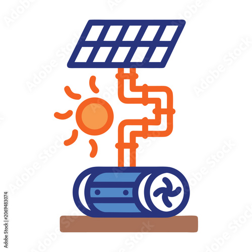 Solar powered water pump for green irrigation system