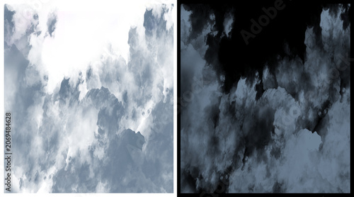 Foto Dramatic storm clouds texture, moody dark cumulus cloudscape on black and white