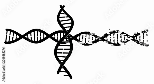Intertwined DNA strands representing genetic research and scientific discovery