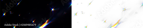 Konstfotografi Luxury Crystal Prism Reflections with Rainbow Refraction Spectrum and Holographi