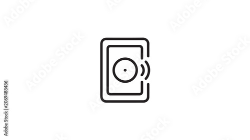 Smartphone with wireless charging on white background for technology concepts