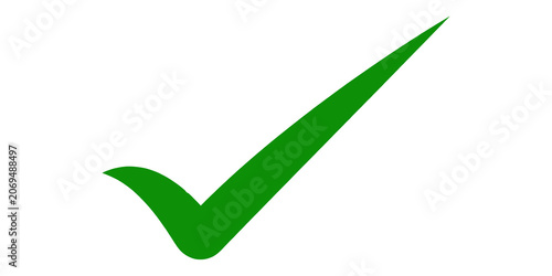 Foto Green checkmark symbol on transparent background for approval and confirmation