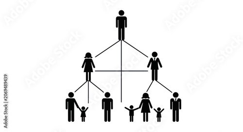 Photos Family Tree Diagram Vector Illustration