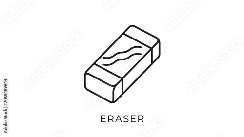 Rubber Eraser For Correction And Drawing For Education Concepts