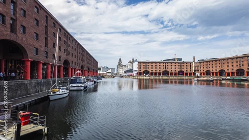 Liverpool Royal Albert Dock Motion Lapse Cityscape