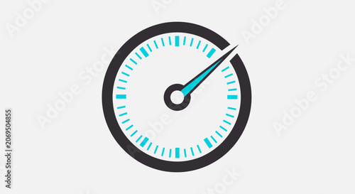 Speedometer Icon Represents Velocity, Fastness, And Measurement Against Time For Designs