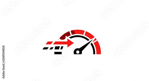 Speedometer Design Depicting High Velocity and Fast Movement Concepts Effectively