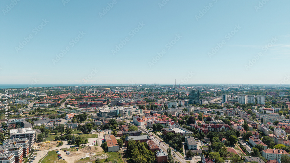 Fototapeta premium aerial view of the city