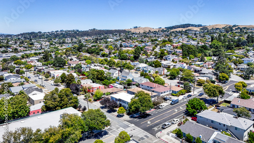 Tableau sur toile drone photos of the bay area, Oakland Berkeley richmond Ca