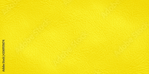 Tableau sur toile Bright Yellow Faux Leather Texture Background with Fine Grain Pattern Full Frame