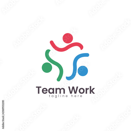 Abstract Team Work Logo Template