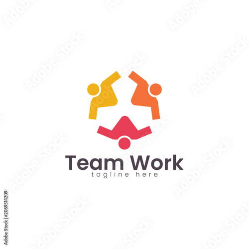 Abstract Team Work Logo Template