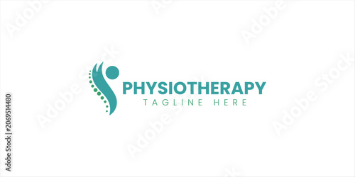 Abstract Physiotherapy Spine Health Logo Template