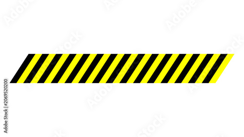 Yellow and black warning stripes hazard vector decal graphic