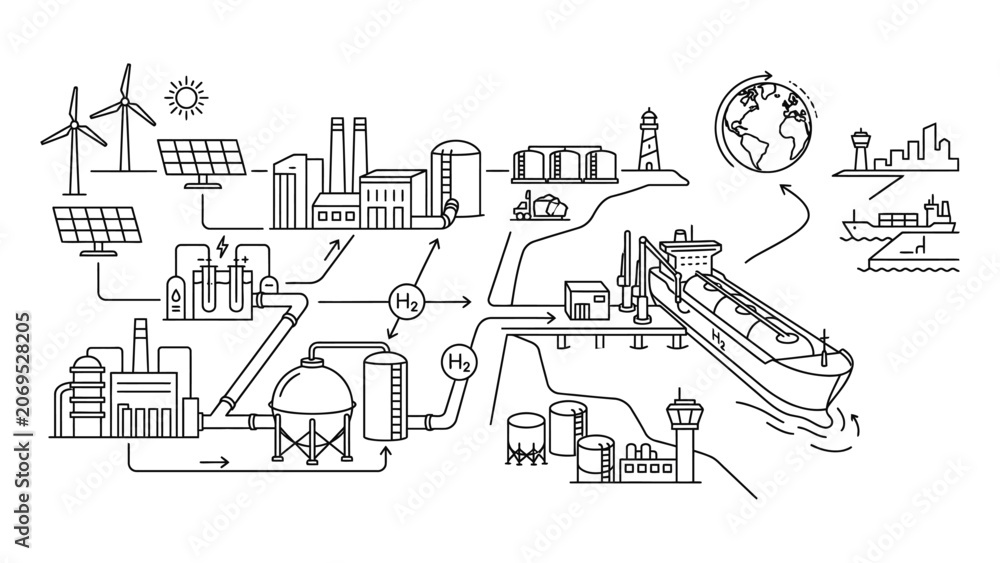 Obraz premium infographic of industrial and environmental concepts.