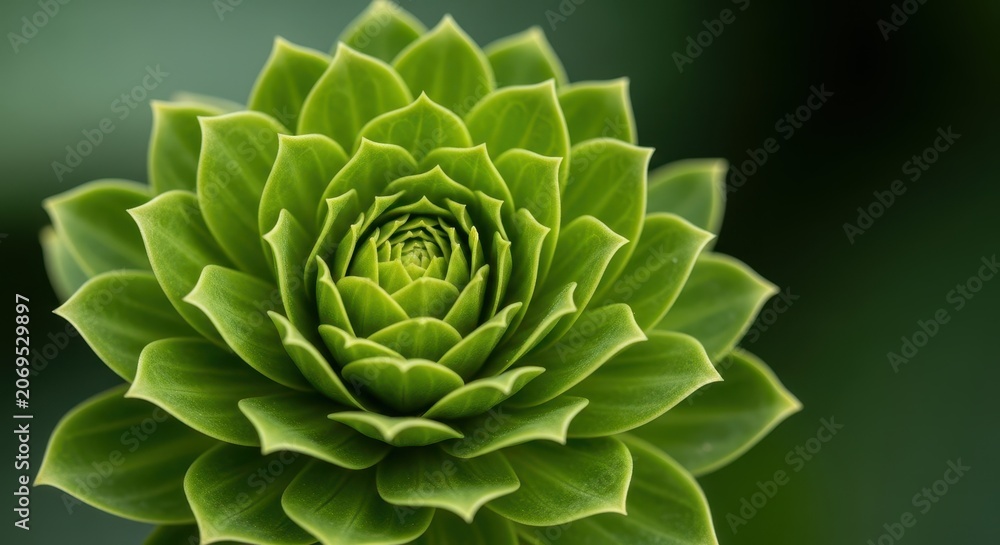 Obraz premium Detailed close-up of a unique green flower showcasing intricate structures and the subtle variations of color found in lush, healthy nature, wallpaper, growth, macro