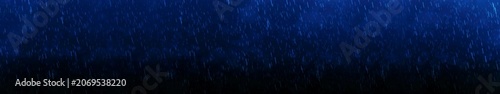Realistic Blue Night Rain Overlay Falling Raindrops on Dark Background Motion Effect — Widescreen Loop
