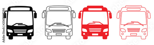 Cuadro en lienzo Fire engine truck icon set, firefighter emergency vehicle symbols for rescue operations, fire response services and safety design