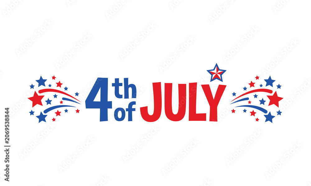 Fototapeta premium 4th of july celebration graphic