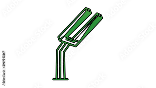 Vector illustration of a football stadium floodlight shown as a minimalist flat vector icon with clean scalable lines for sport venue and stadium architecture themes.