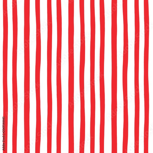 Hand Drawn Wavy Coral Stripes Seamless Pattern, Mediterranean French Coastal Marine Background
