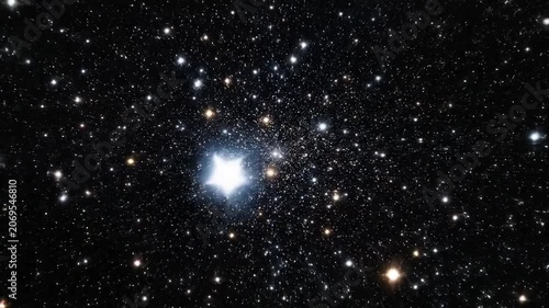 A vast field of bright stars shines in the deep black void of outer space