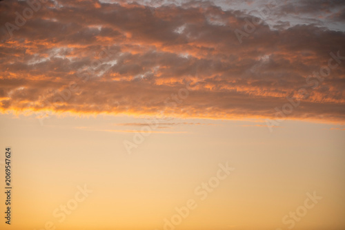 Sky with clouds after sunset. Sky background.