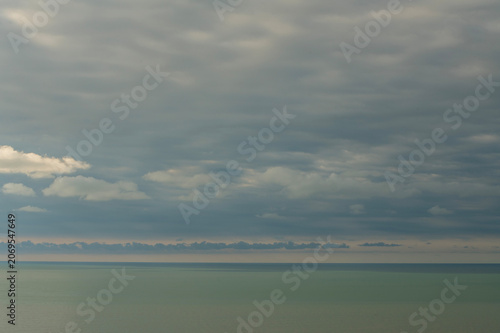 Sky with clouds after sunset. Sky background.