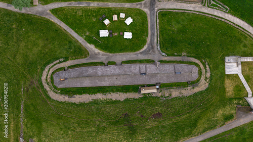 Photos Aerial View of Equestrian Arena in Lofoten Norway with Seating and Gre
