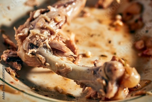 Chicken leg bones from a delicious roast chicken