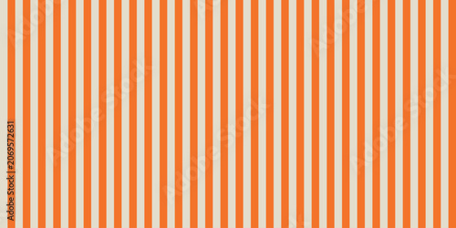 Fotografia Seamless vertical orange and cream stripe pattern with clean rhythmic repetition