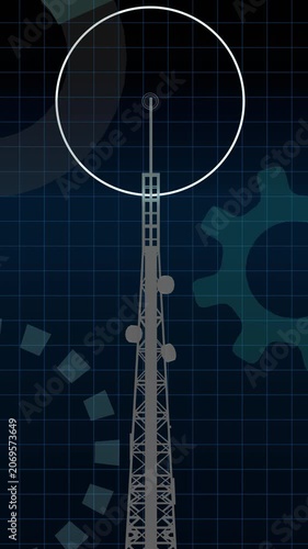 Radio Frequency Waves Emitting From Communication Tower
