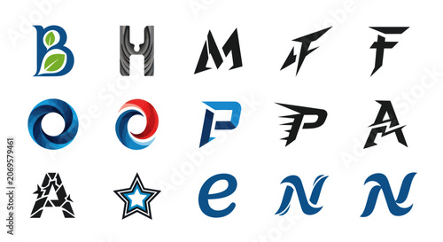 Collection of Modern Abstract Logos and Icons for Branding and Design