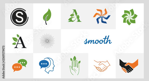 Collection of Modern Abstract Logos and Icons for Branding and Design