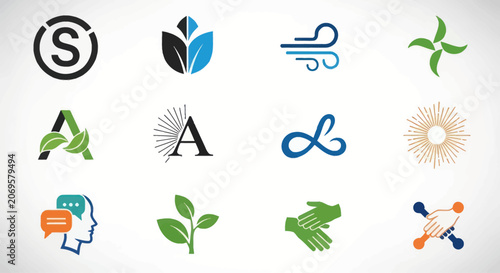 Collection of Modern Abstract Logos and Icons