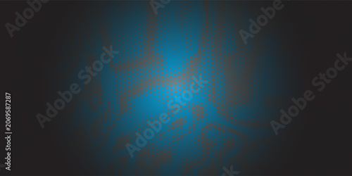 Obraz na plátně A dark abstract background featuring a vibrant blue glow at the center