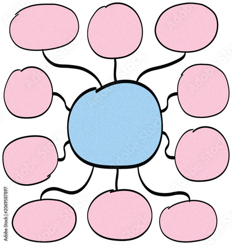 blank mind map sketch, infographics template