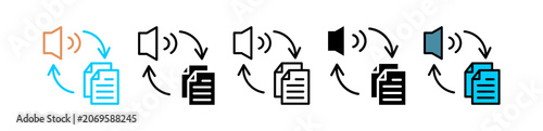 Foto Speech Synthesis multyple icon