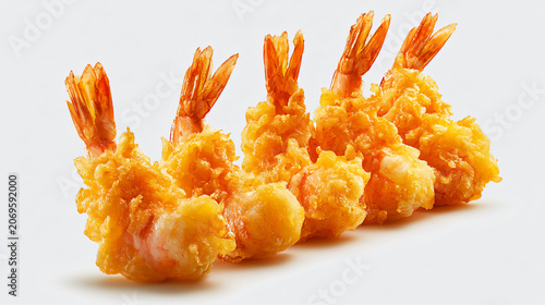 Golden Fried Shrimp Bites Crispy Tempura Style Appetizer Delicious Seafood Snack
