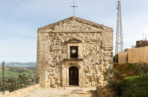 Religious Architecture of Church of Holy Spirit (Chiesa dello Spirito Santo) in Enna, Sicily, Italy.